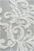 Heavy pearl patch/ pearl flower applique/ bridal leaf applique/ bridal leaf applique// A23-228