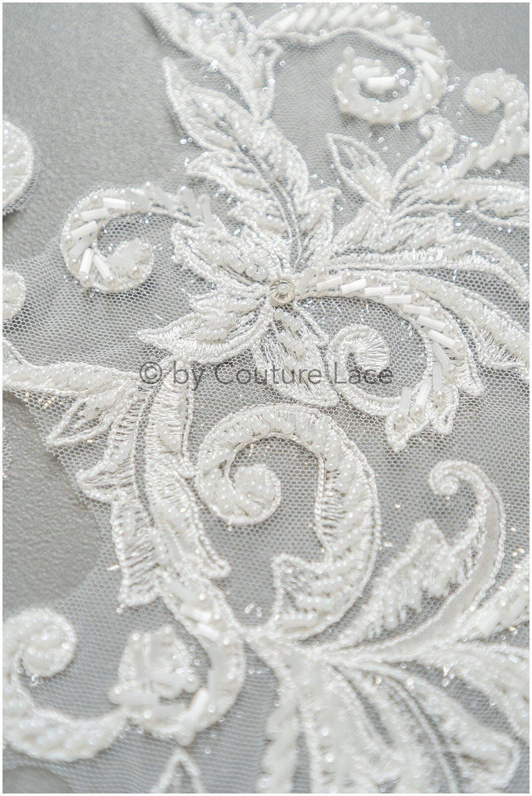 Heavy pearl patch/ pearl flower applique/ bridal leaf applique/ bridal leaf applique// A23-228