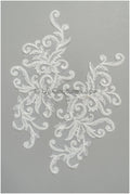 Heavy pearl patch/ pearl flower applique/ bridal leaf applique/ bridal leaf applique// A23-228