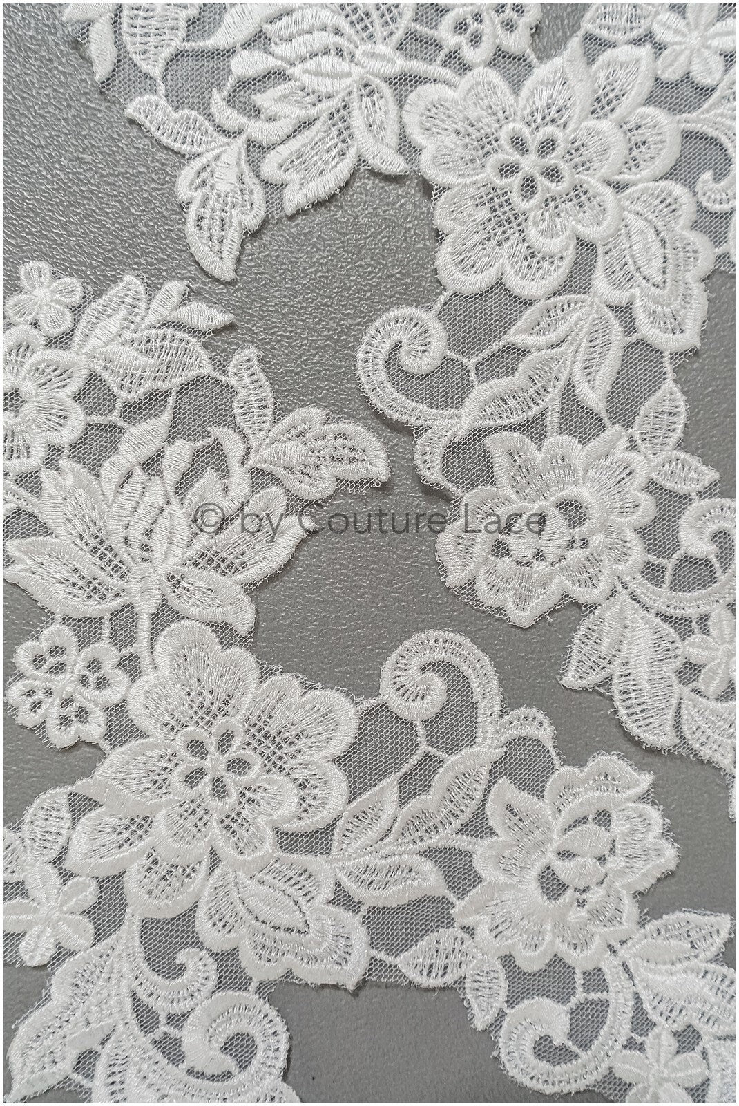 romantische Wildblumen Spitze Aufnäher/ Baumwolle Bestickte Blumen Applikation/ Brautkleid Spitze Applikation// A23-284