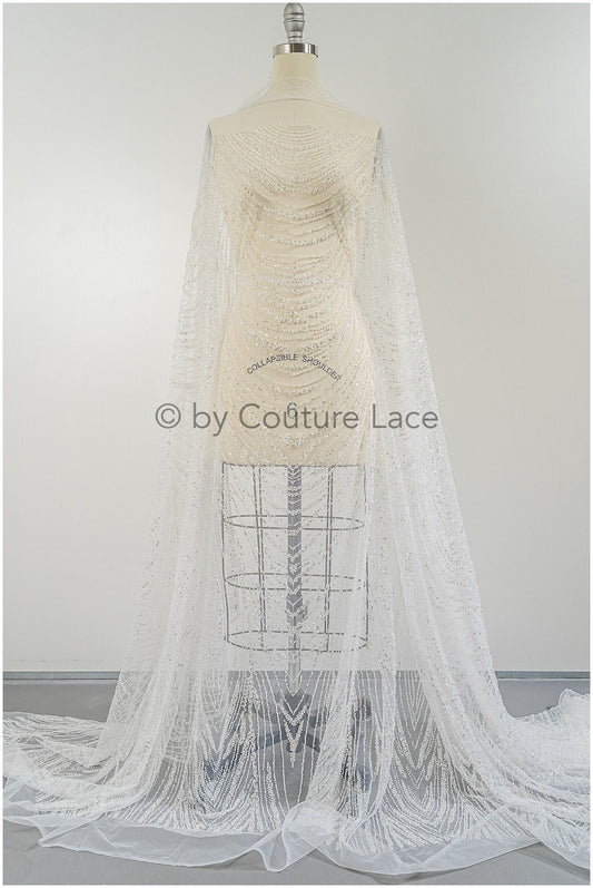 Perlen Spitze Stoff/ Couture Spitze Stoff/ Braut Spitze Stoff/ Perlen Perlen Spitze// L23-175