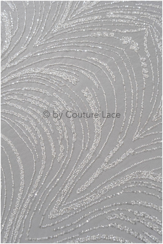 Perlen Spitze Stoff/ Couture Spitze Stoff/ Braut Spitze Stoff/ Perlen Perlen Spitze// L23-175