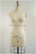 Perlen Blumen Applikation/ schwere Perlen Braut Aufnäher/ Hochzeitskleid Spitzenapplikation/ Brautblatt Applikation/ A23-021