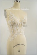 3D Blumen Applikation / 3D Blumen Spitze Applikation / Hochzeitskleid Spitze Applikation / Braut Blatt Applikation / A23-024