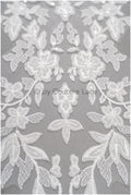 3D Blumen Applikation / 3D Blumen Spitze Applikation / Hochzeitskleid Spitze Applikation / Braut Blatt Applikation / A23-024