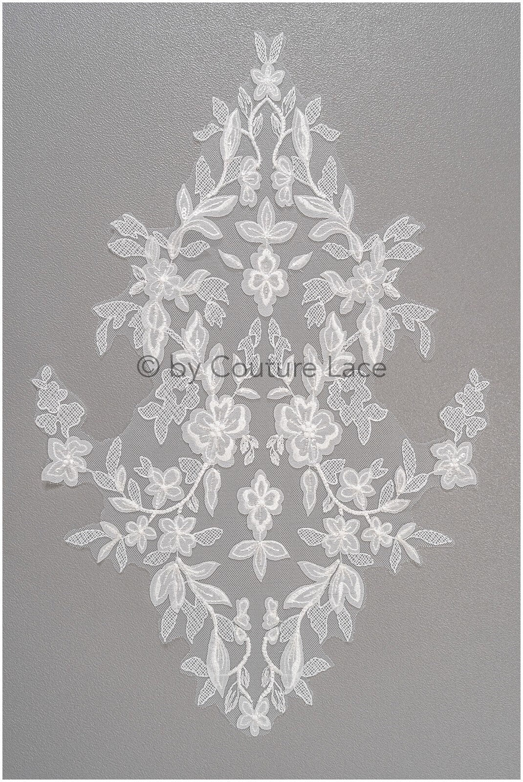 3D Blumen Applikation / 3D Blumen Spitze Applikation / Hochzeitskleid Spitze Applikation / Braut Blatt Applikation / A23-024