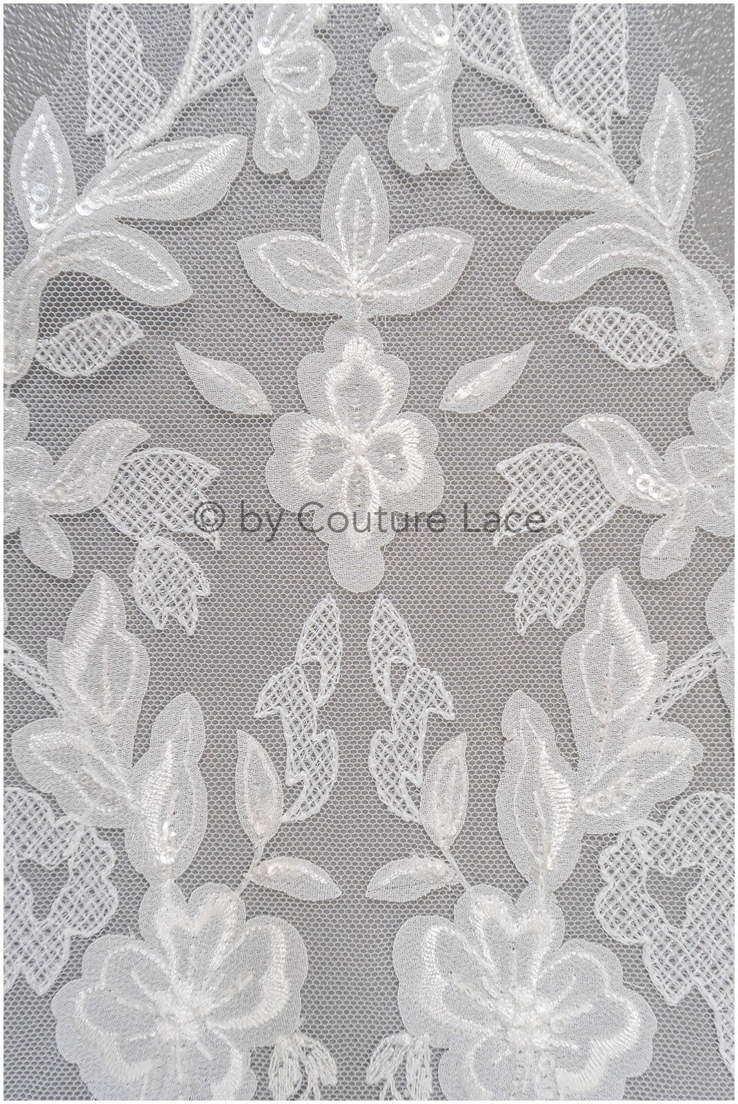 3D Blumen Applikation / 3D Blumen Spitze Applikation / Hochzeitskleid Spitze Applikation / Braut Blatt Applikation / A23-024