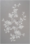 Bestickte 3D Blumen Applikation / Braut Aufnäher / Hochzeitskleid Spitzenapplikation / Brautblatt Applikation / A23-036