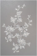 Bestickte 3D Blumen Applikation / Braut Aufnäher / Hochzeitskleid Spitzenapplikation / Brautblatt Applikation / A23-036
