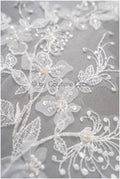 Perlen Blumen Applikation / Perlen Braut Aufnäher / Braut Aufnäher / A23-049