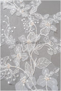 Perlen Blumen Applikation / Perlen Braut Aufnäher / Braut Aufnäher / A23-049
