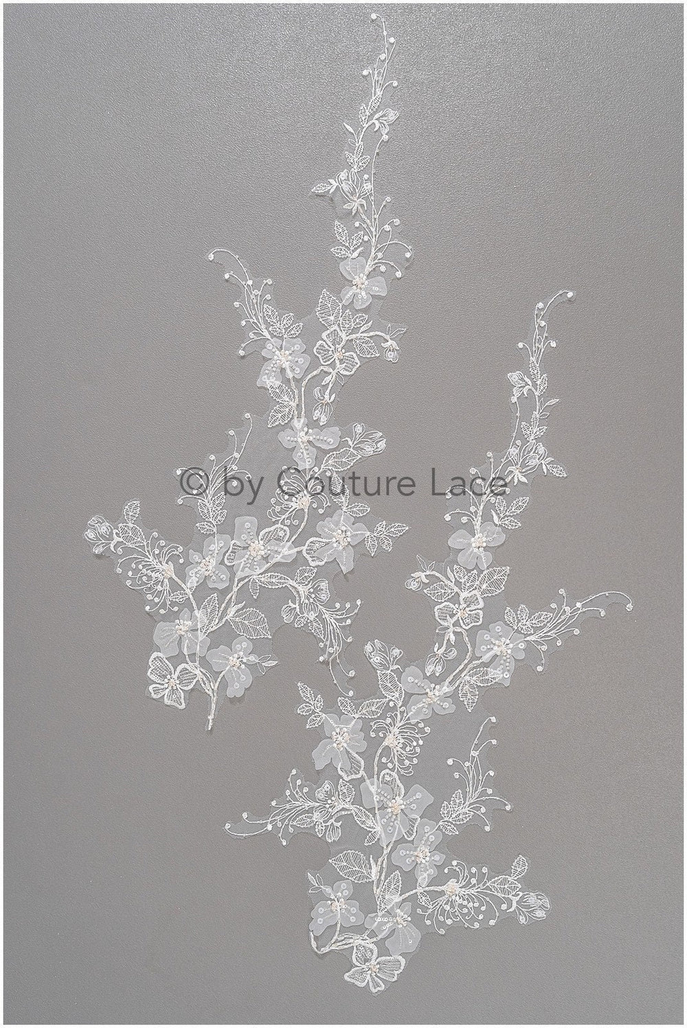 Perlen Blumen Applikation / Perlen Braut Aufnäher / Braut Aufnäher / A23-049