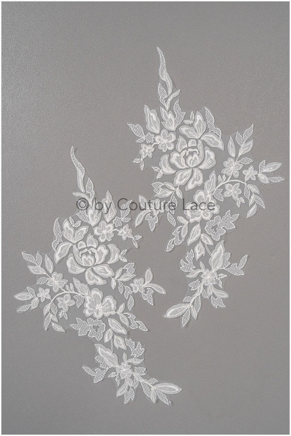 3D Blumen Applikation / 3D Blumen Spitze Applikation / Hochzeitskleid Applikation / Blatt Applikation / A23-075