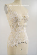 3D Blumen Applikation / 3D Blumen Spitze Applikation / Hochzeitskleid Applikation / Blatt Applikation / A23-075