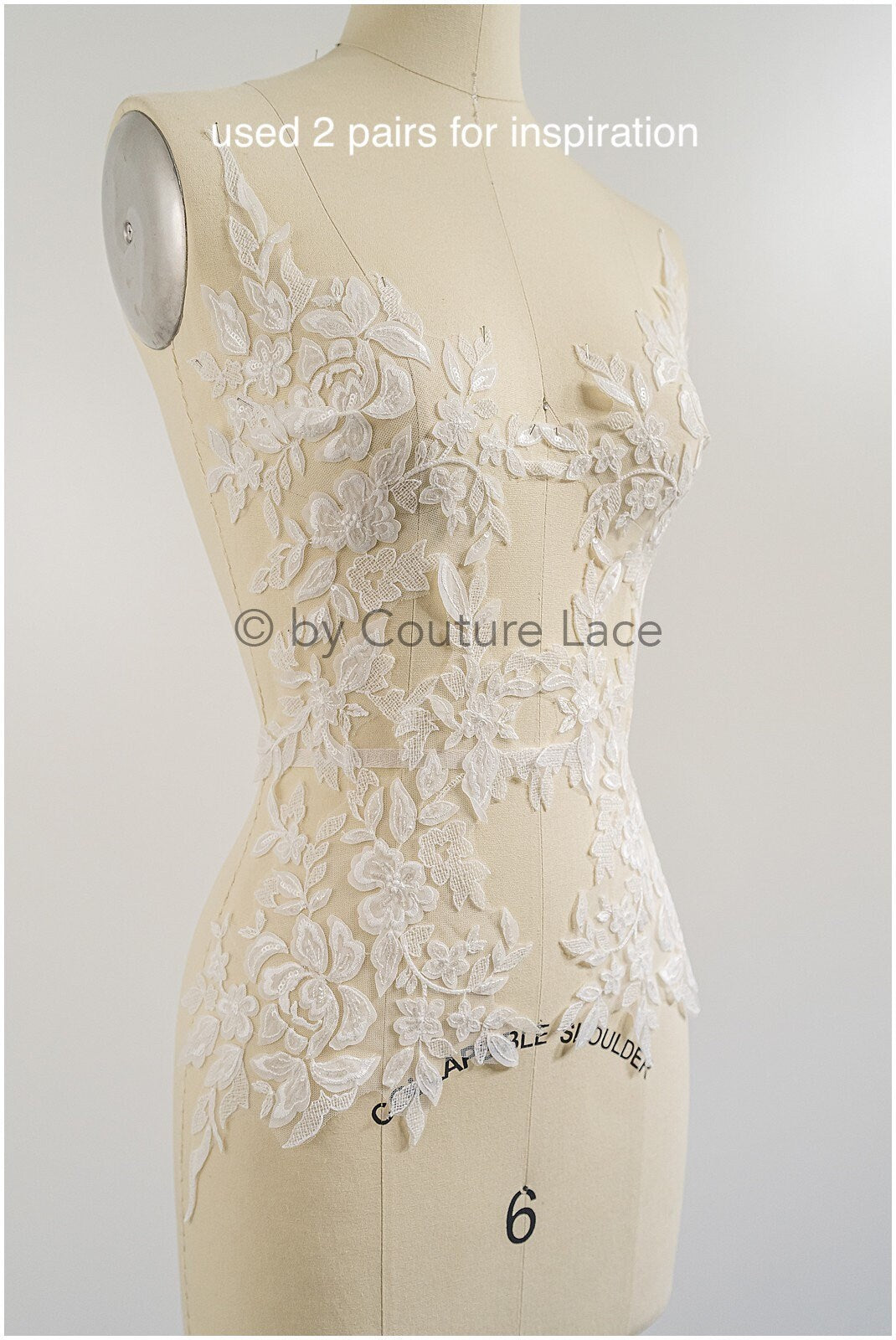 3D Blumen Applikation / 3D Blumen Spitze Applikation / Hochzeitskleid Applikation / Blatt Applikation / A23-075