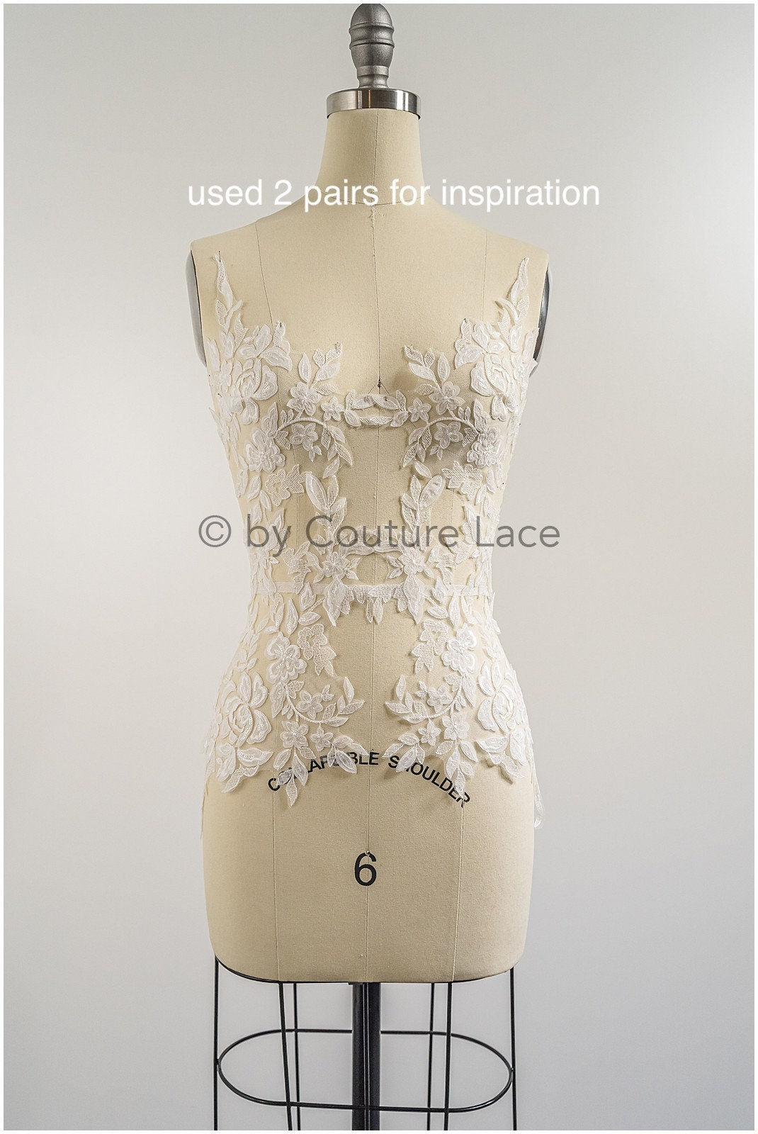3D Blumen Applikation / 3D Blumen Spitze Applikation / Hochzeitskleid Applikation / Blatt Applikation / A23-075