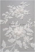3D Blumen Applikation / 3D Blumen Spitze Applikation / Hochzeitskleid Applikation / Blatt Applikation / A23-105