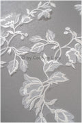 Bestickte 3D Blume Applikation / Braut Aufnäher / Hochzeitskleid Spitzenapplikation / Brautblatt Applikation / A23-166
