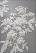 3D Blumen Applikation / 3D Blumen Spitze Applikation / Hochzeitskleid Applikation / Blatt Applikation / A23-320