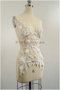 3D Blumen Applikation / 3D Blumen Spitze Applikation / Hochzeitskleid Applikation / Blatt Applikation / A23-320