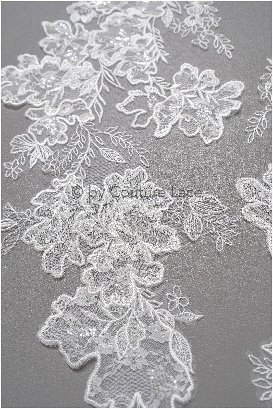 romantische Blumen Applikation/ Blumen Spitzen Applikation/ Hochzeitskleid Spitzen Applikation/ Braut Blatt Applikationen/ A23-321