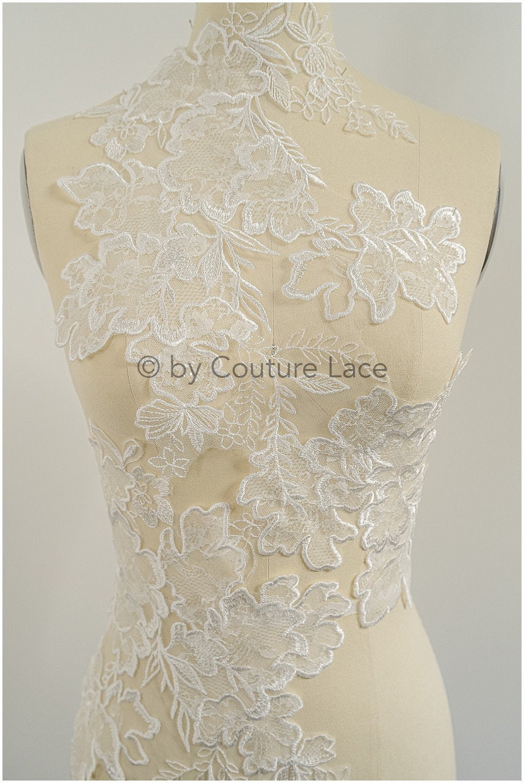 romantische Blumen Applikation/ Blumen Spitzen Applikation/ Hochzeitskleid Spitzen Applikation/ Braut Blatt Applikationen/ A23-321