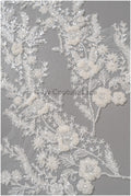 Perlen Blumen Applikation/ Perlen Braut Aufnäher/ Hochzeitskleid Spitzenapplikation/ Brautblatt Applikation/ A23-330