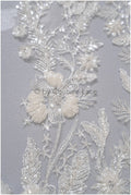Perlen Perlen Blumen Applikation/ Perlen Braut Aufnäher/ Hochzeitskleid Spitze Applikation/ Brautblatt Applikation/ A23-332