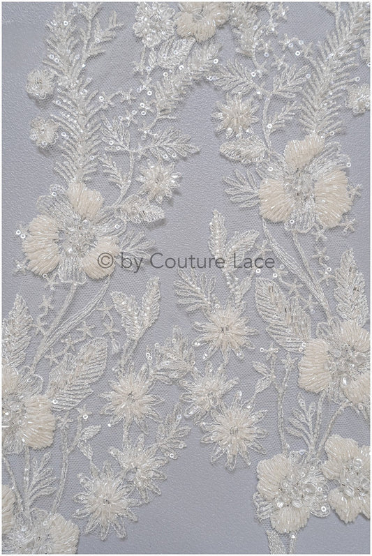Perlen Perlen Blumen Applikation/ Perlen Braut Aufnäher/ Hochzeitskleid Spitze Applikation/ Brautblatt Applikation/ A23-332