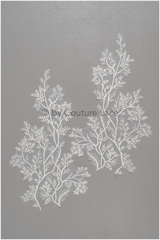 Perlen Blumen Applikation/ Perlen Braut Aufnäher/ Hochzeitskleid Spitzenapplikation/ Brautblatt Applikationen/ A23-334