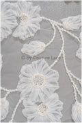 3D Blumen Applikation / 3D Blumen Spitze Applikation / Hochzeitskleid Applikation / Blatt Applikation / A23-325