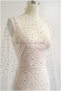 Tulle fabric with small rhinestones/ Couture fabric with rhinestones/ Swarovski tulle fabric/ Rhinestone tulle for wedding dress &amp; veil// L23-524