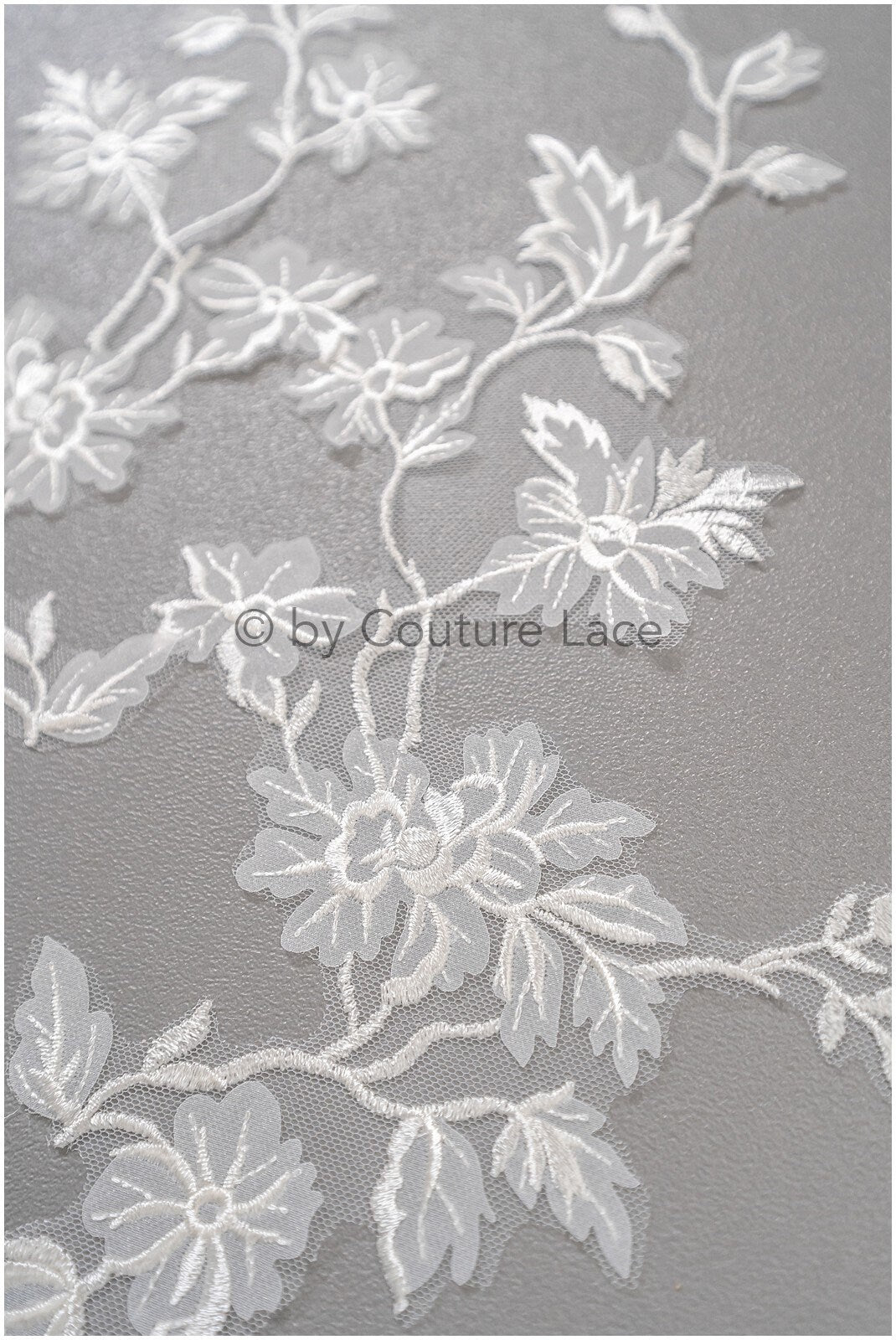 Bestickte 3D Blumen Applikation / Braut Aufnäher / Hochzeitskleid Spitzenapplikation / Brautblatt Applikation / A23-036