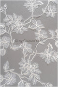 Bestickte 3D Blumen Applikation / Braut Aufnäher / Hochzeitskleid Spitzenapplikation / Brautblatt Applikation / A23-036