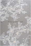 Perlen Blumen Applikation / Perlen Braut Aufnäher / Braut Aufnäher / A23-049