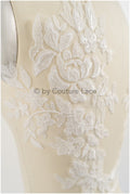 3D Blumen Applikation / 3D Blumen Spitze Applikation / Hochzeitskleid Applikation / Blatt Applikation / A23-075