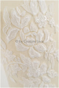 3D Blumen Applikation / 3D Blumen Spitze Applikation / Hochzeitskleid Applikation / Blatt Applikation / A23-075
