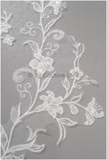 Perlen Blumen Applikation / Perlen Braut Aufnäher / Braut Aufnäher / A23-084