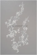 Perlen Blumen Applikation / Perlen Braut Aufnäher / Braut Aufnäher / A23-084