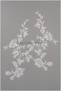 Bestickte 3D Blume Applikation / Braut Aufnäher / Hochzeitskleid Spitzenapplikation / Brautblatt Applikation / A23-166