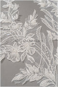Perlen Blumen Applikation/ Perlen Braut Aufnäher/ Hochzeitskleid Spitzenapplikation/ Brautblatt Applikation/ A23-318