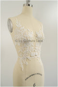 3D Blumen Applikation / 3D Blumen Spitze Applikation / Hochzeitskleid Applikation / Blatt Applikation / A23-319