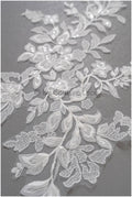 3D Blumen Applikation / 3D Blumen Spitze Applikation / Hochzeitskleid Applikation / Blatt Applikation / A23-319