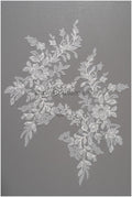 3D Blumen Applikation / 3D Blumen Spitze Applikation / Hochzeitskleid Applikation / Blatt Applikation / A23-319