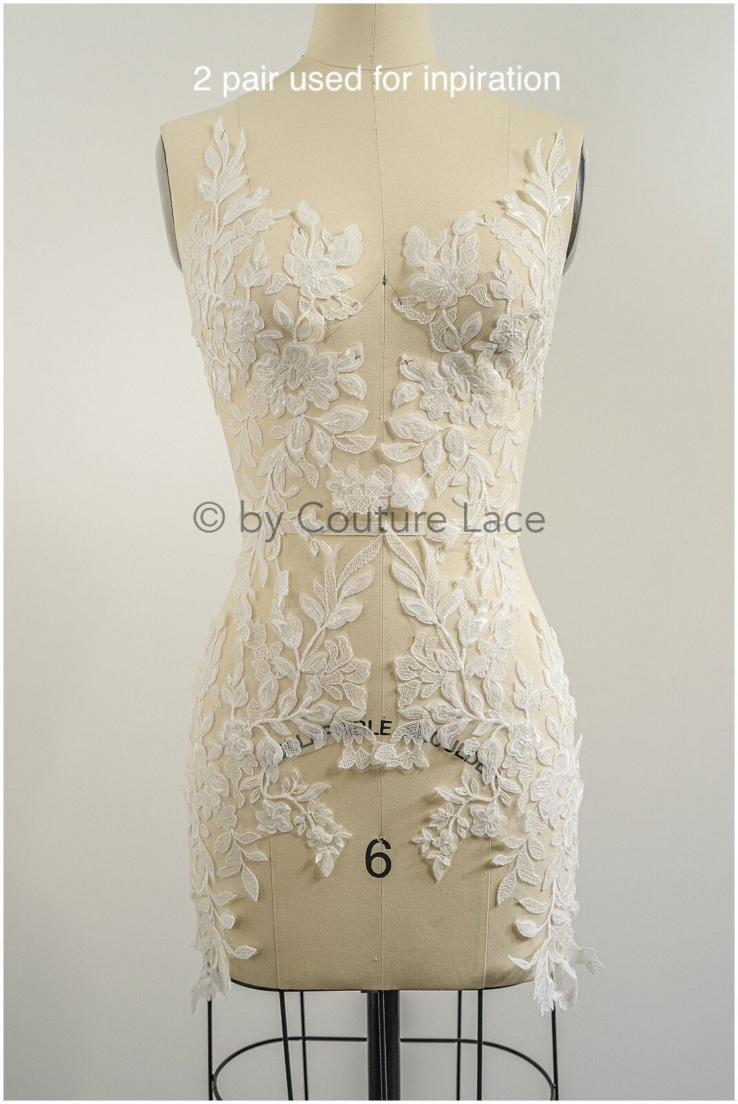 3D Blumen Applikation / 3D Blumen Spitze Applikation / Hochzeitskleid Applikation / Blatt Applikation / A23-319