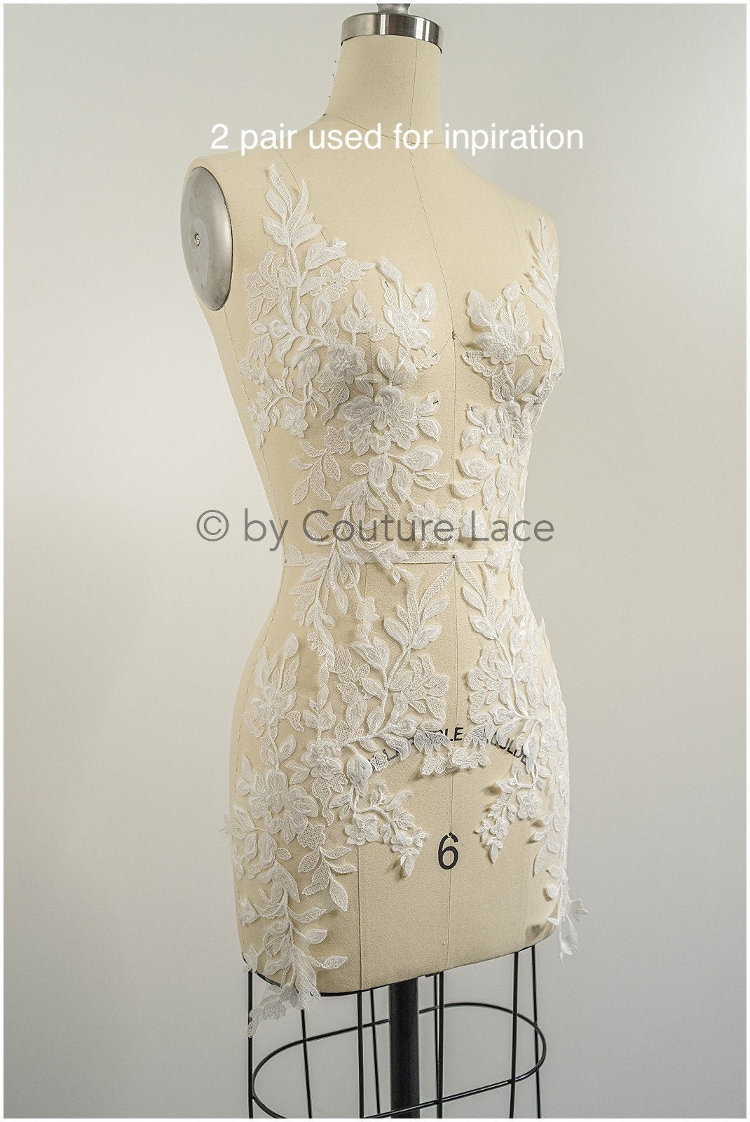 3D Blumen Applikation / 3D Blumen Spitze Applikation / Hochzeitskleid Applikation / Blatt Applikation / A23-319