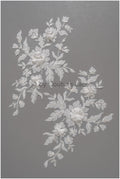 3D Blumen Applikation / 3D Blumen Spitze Applikation / Hochzeitskleid Applikation / Blatt Applikation / A23-320