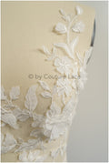 3D Blumen Applikation / 3D Blumen Spitze Applikation / Hochzeitskleid Applikation / Blatt Applikation / A23-320