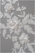 3D Blumen Applikation / 3D Blumen Spitze Applikation / Hochzeitskleid Applikation / Blatt Applikation / A23-320