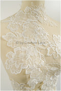 romantische Blumen Applikation/ Blumen Spitzen Applikation/ Hochzeitskleid Spitzen Applikation/ Braut Blatt Applikationen/ A23-321